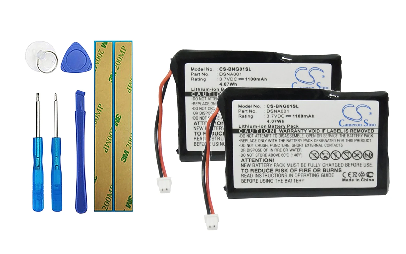 

2 упаковки 1100mA Аккумулятор для Blaupunkt Navi GPS, TravelPilot Lucca 3,3 DSNA001