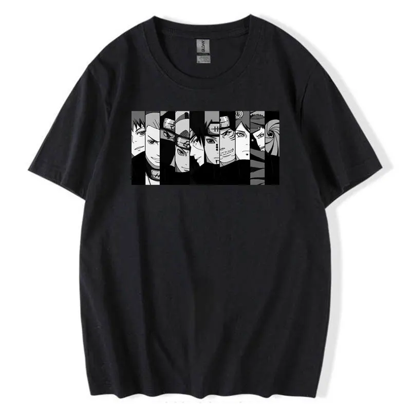 

Short Sleeve T-Shirt Men's Anime Naruto Loose Student Casual Harajuku Shirt Aesthetic Clothes Kawaii Clothes Tshirt Women