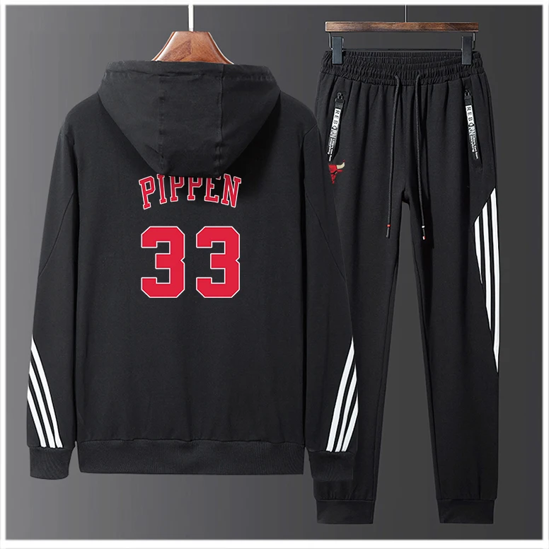 

Новинка 2022, Мужская одежда для американского баскетбола, #33 Chicago Bulls Pippen, одежда, свитшот, толстовки, куртка, комплект на молнии