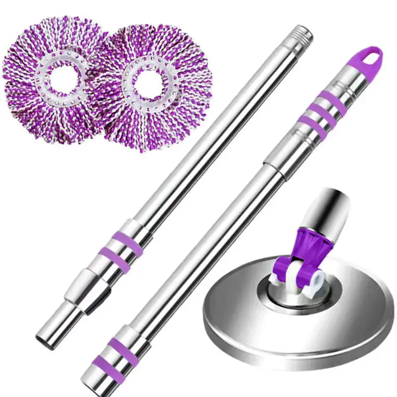 

Telescopic spin mop Stainless steel tools to clean house thick microfiber mop pad lazy hand-free rotating mops floor cleaning