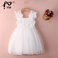 new kids baby girl party lace tulle flower tutu dress 2 6y pageant princess dress sleeveless gown fancy dresses sundress clothes