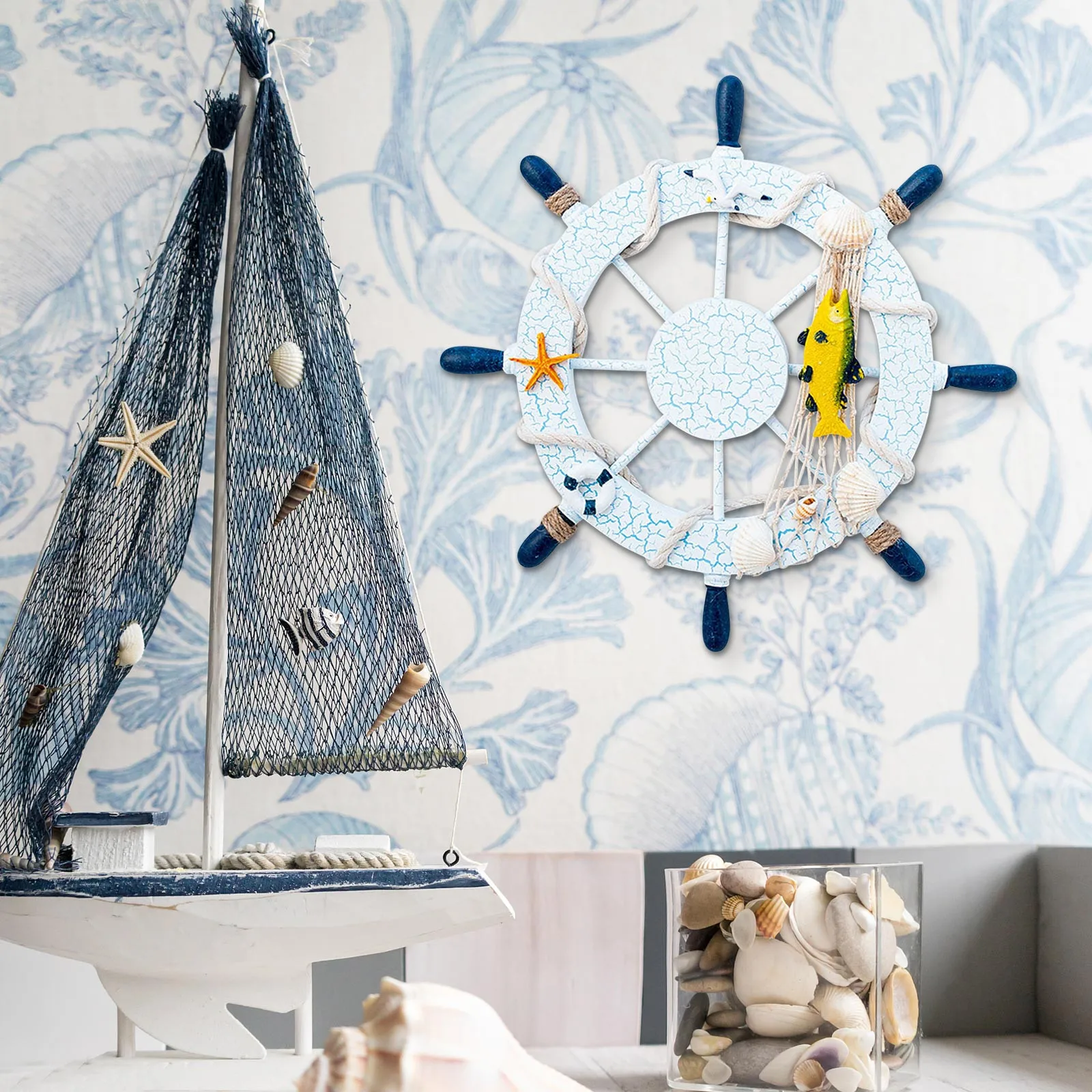 

Деревянная подвеска в средиземноморском стиле в стиле ретро