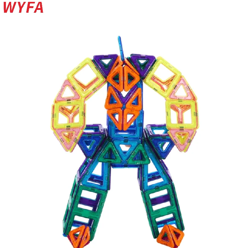 

64pcs 113PCS Standard Size Magnetic Blocks baby Toys Construction Model Magnetic Building Blocks Designer Kids Educational Toy