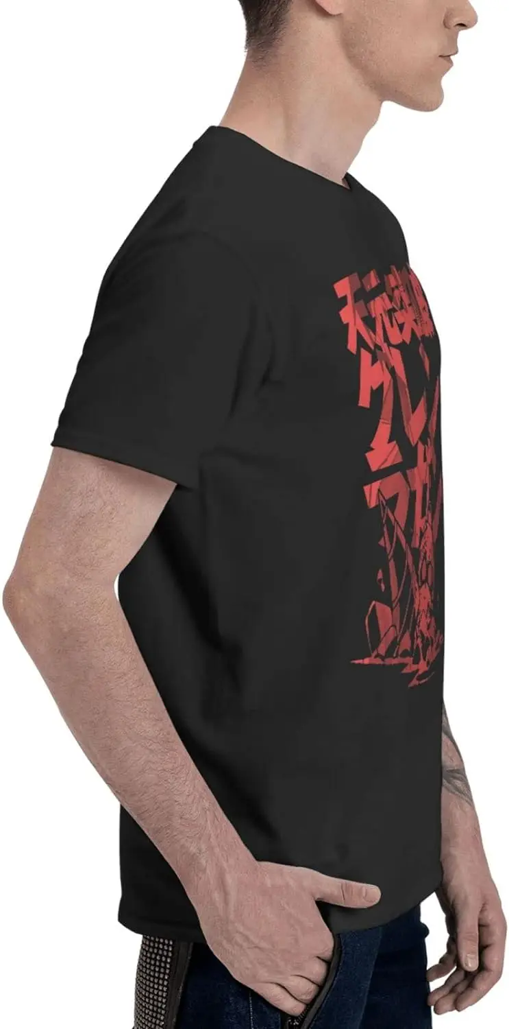 Аниме Gurren Lagann футболка мужские летние топы с круглым вырезом повседневная
