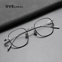 pure titanium glasses frame women vintage round myopia optical prescription eyeglass frame men 2020 new titan eyewear
