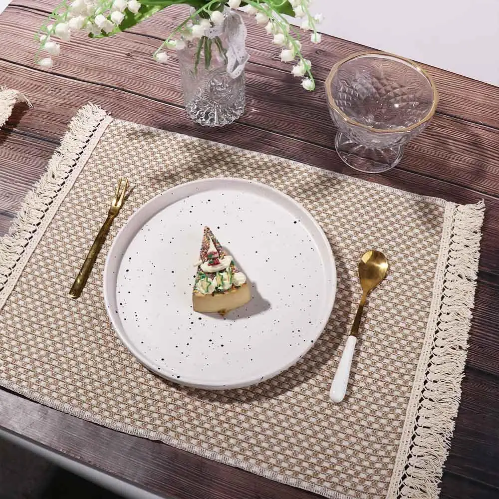 Льняные коврики для стола в скандинавском стиле