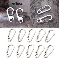 survival edc gear mini aluminum alloy safety travel tools d carabiner camping keyring spring clips d ring key chain