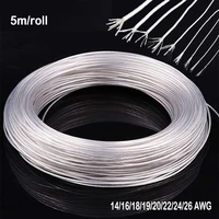 5m high purity silver plated occ wire copper cable for audio diy amplifier headphone speaker cable 1416181920222426 awg