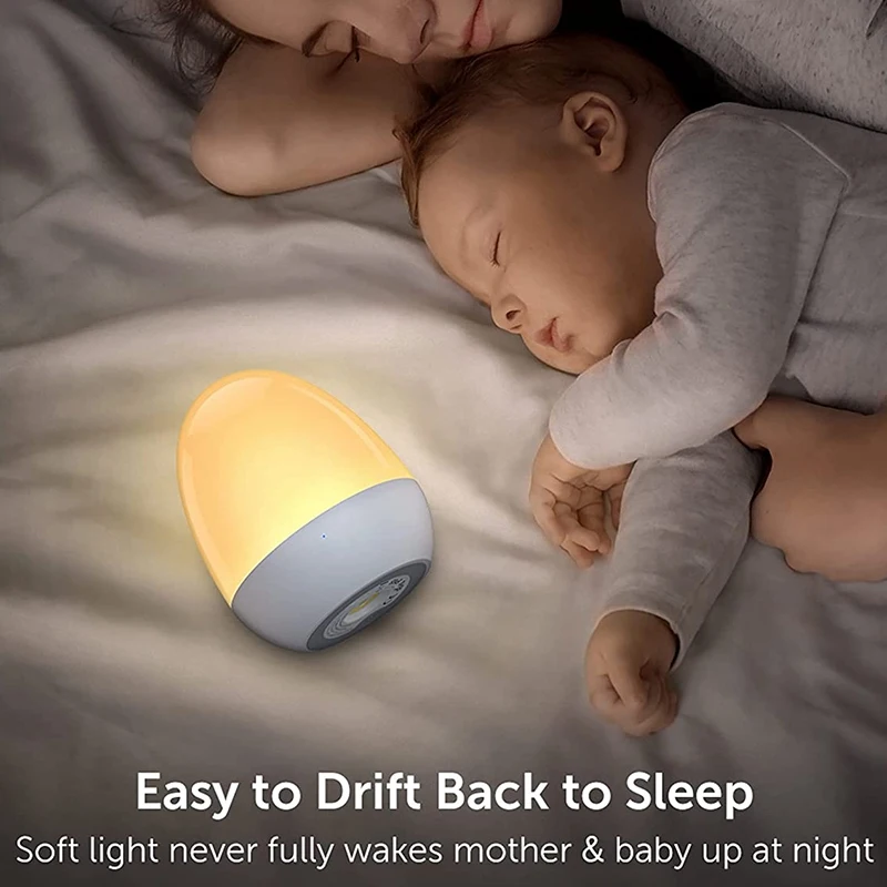 Promotion! Night Lights For Kids With Stable Charging Pad Press Control Timer Setting ABS+PC Baby Egg Lamp Breastfeeding |