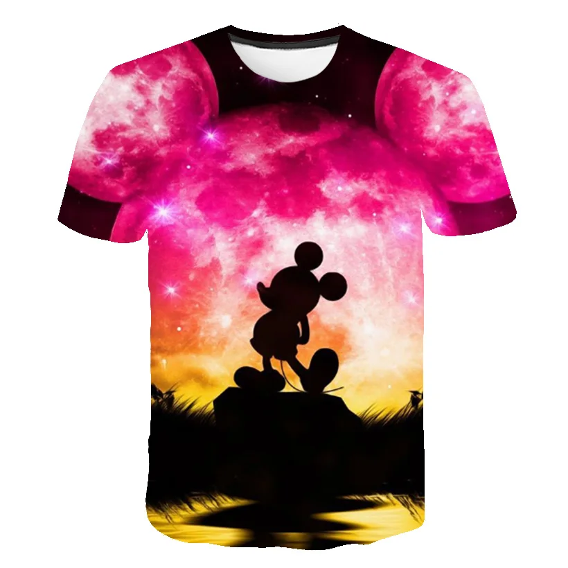 

Детская летняя дышащая футболка с 3D-принтом Микки Мауса