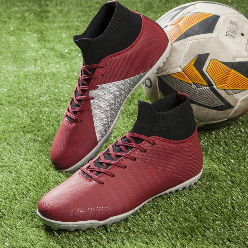 DR.EAGLE High Ankle Breathable Men's Original Soccer Shoes Outdoor Professional Training Football Boots Light Zapatos De Soccer