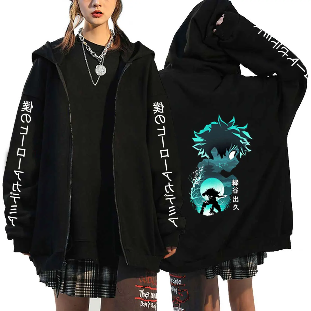 

Fashion Hoodies My Hero Academia Bakugo Hawks Katsuki Bakugou KIRISHIMA Anime Zip up Hoodie Autumn Winter Jackets Coats Male