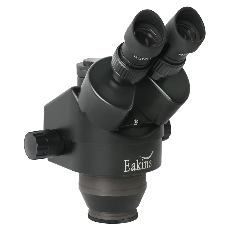 

7X-45X Simul-Focus Парафокальный тринокулярный стереомикроскоп с непрерывным зумом, держатель диаметром 76 мм, фокусные рычаги для образования