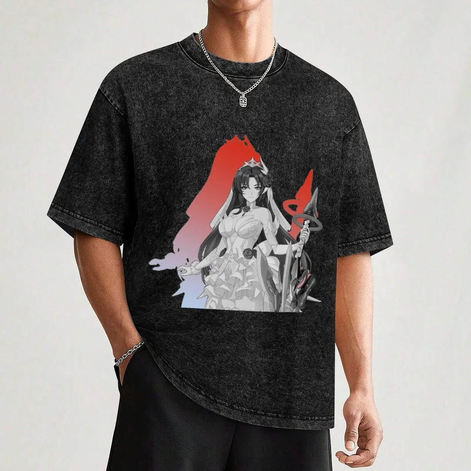 Футболка Honkai Impact 3rd-Homeko Bride винтажная футболка с рисунком роскошная мужская