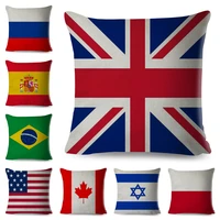 50 style national flag cushion cover for sofa home children room decor geometric print pillowcase polyester pillow case 45x45cm
