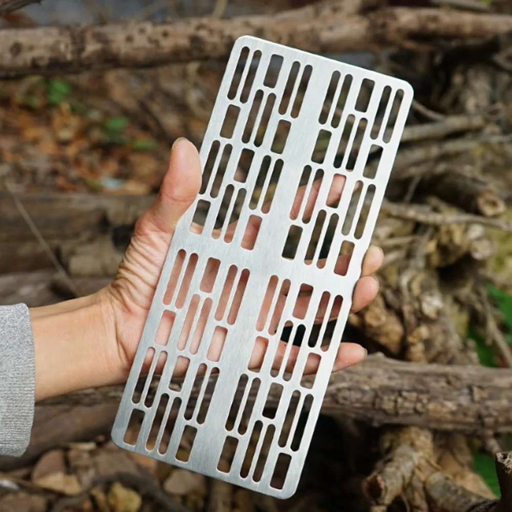 Stainless Steel BBQ Grill Mesh Outdoor Roast Net Thicken Non-stick Pizza Mesh Pan Baking Tray Kitchen Barbecue Tool Bakeware