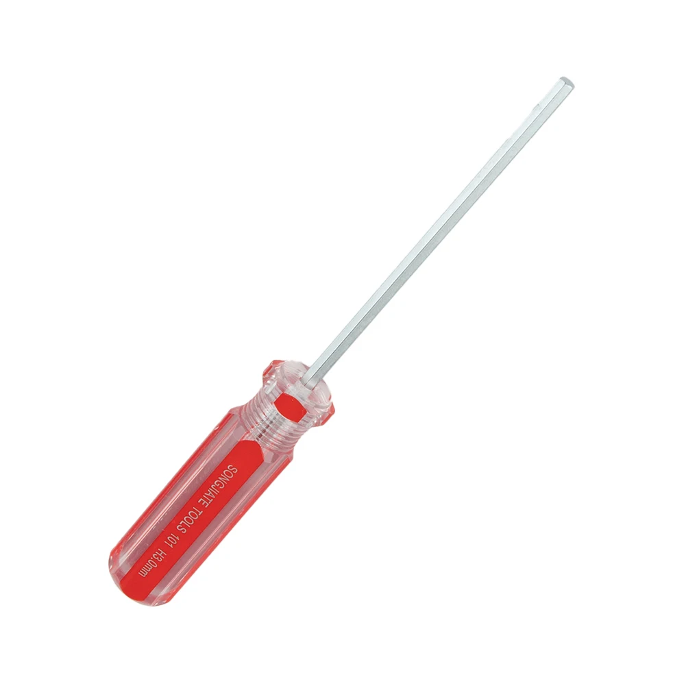 

Hand Tools Hexagon Screwdriver Models Silver+Red Single Flat Head Hex Steel 1.5mm-6.0mm For Repairing Electronics
