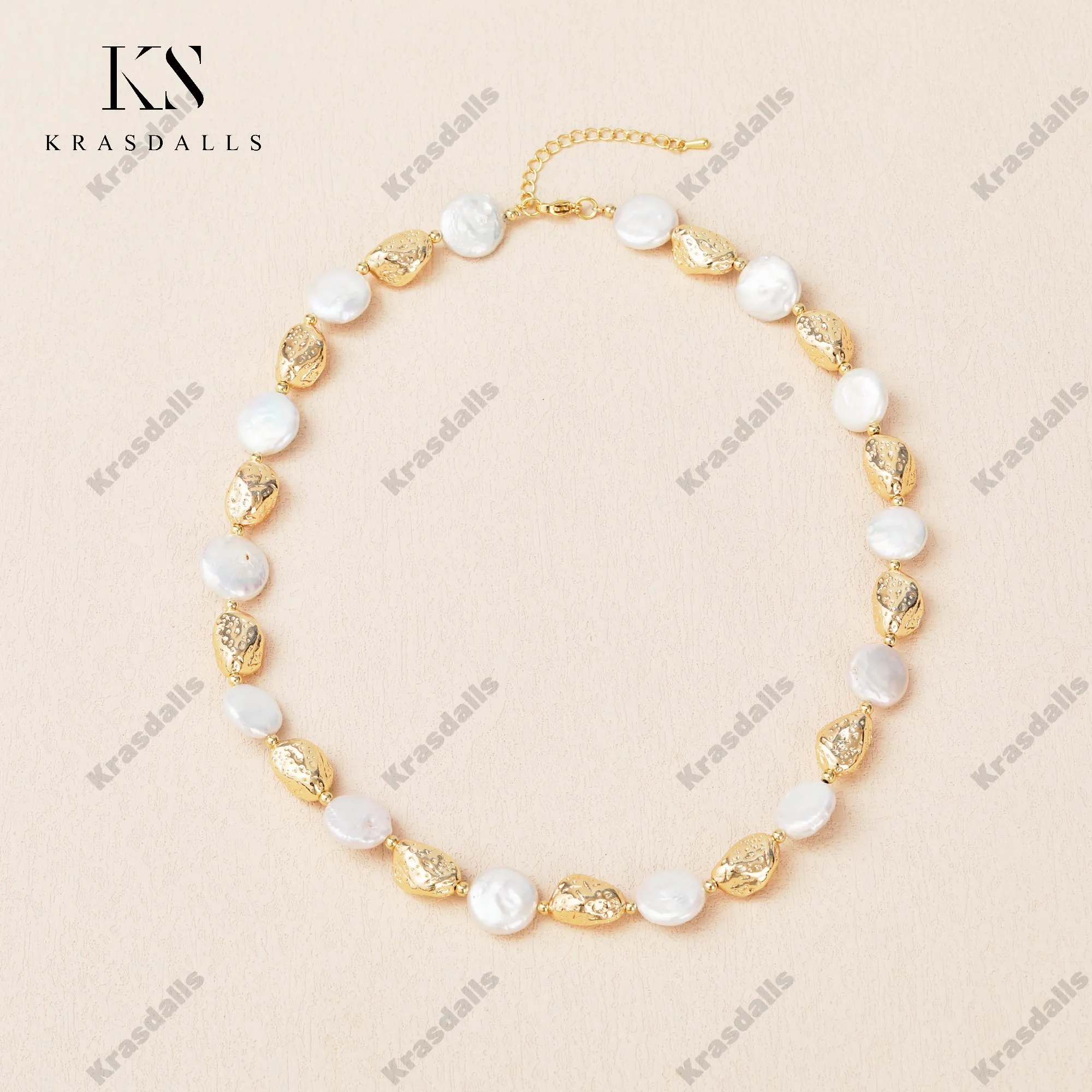 Винтажное 18-дюймовое ожерелье из настоящих позолоченных медных бусин ювелирные