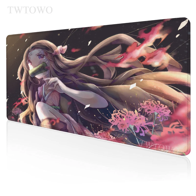 

Anime Demon Slayer Figure Kamado Tanjirou Nezuko Mouse Pad Gaming XL Custom Mousepad XXL Soft Carpet Office Desktop Mouse Pad