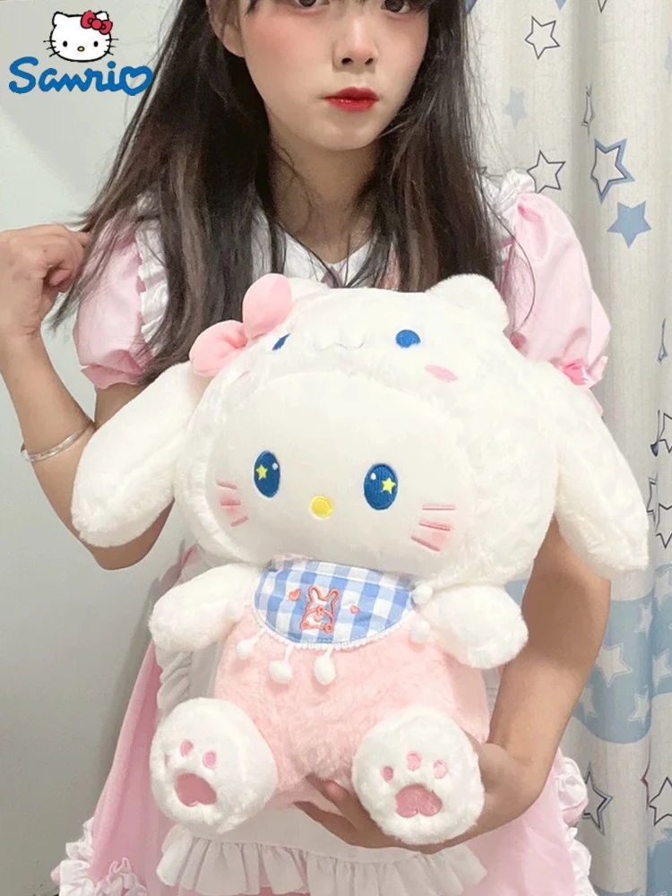 

Милая плюшевая кукла Hello Kitty Sanrio, 35/50 см, игрушки, милая мультяшная мягкая набивная кукла, декоративная подушка для дома, подарок на день рождения для детей