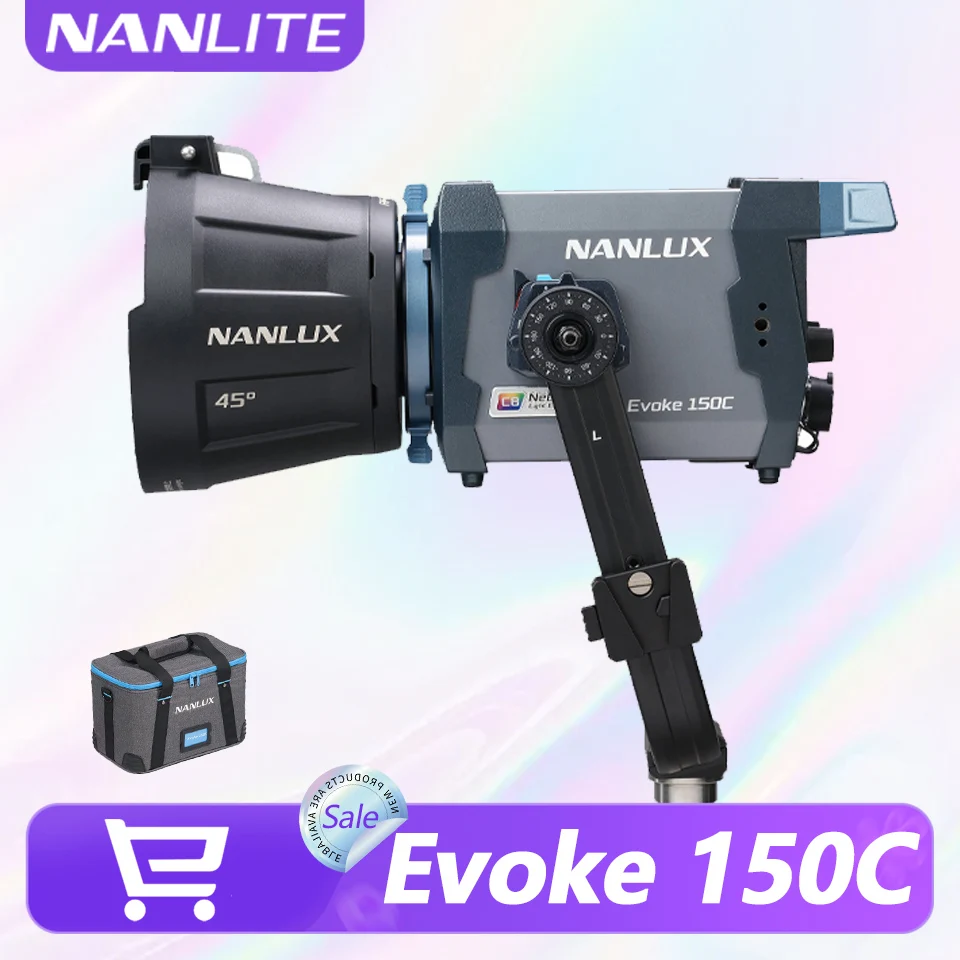 Фото Светодиодный полноспектральный светильник Nanlux Evoke 150C Nebula C8 с 8 цветами, 1000-20000K, CRI96, DMX, CRMX для киносъемок №1