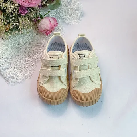 Кроссовые детские Текстильные ботинки, Корейская контрастная повседневная обувь, Весенняя мягкая подошва, Студенческая обувь для маленьких девочек, ботинки для девочек