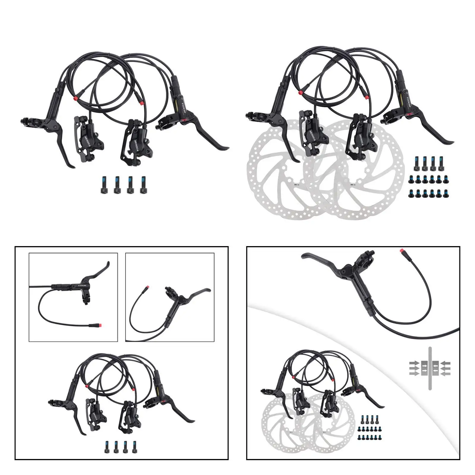 Гидравлические тормоза Комплект дисковых тормозов для велосипеда 2-поршневые