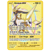 pokemon cards original arceus gx ex v max greninja pikachu charizard shiny metal card collection toys for children birthday gift
