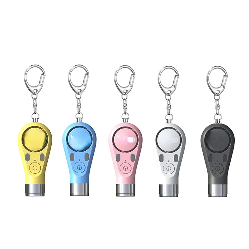 

140DB LED Portable Women Emergency Self Defense Keychain Rechargeable Safety Personal Alarm with SOS Warning Flashing Light