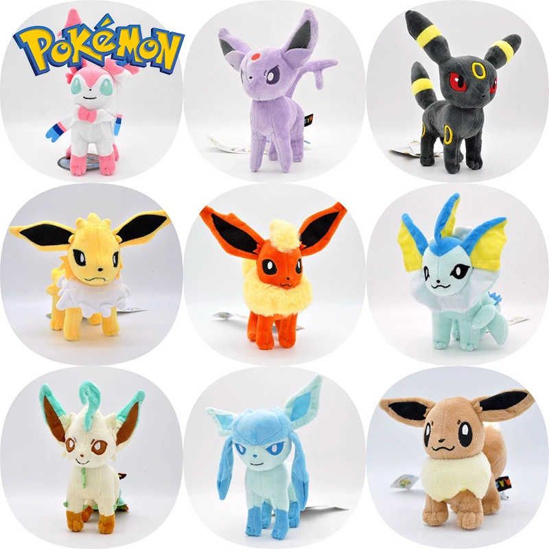 

Покемон, стоящая осанка, ледяная вода, луна, гром, Eevee, плюшевые игрушки, искусственная Пикачу, аниме куклы, праздничные подарки для детей