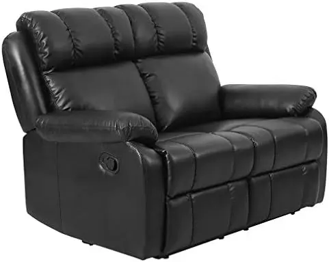 

Chair Leather Sofa Recliner Couch Manual Reclining Home Theater Seating Manual Recliner Motion for Living Room Furniture (Three