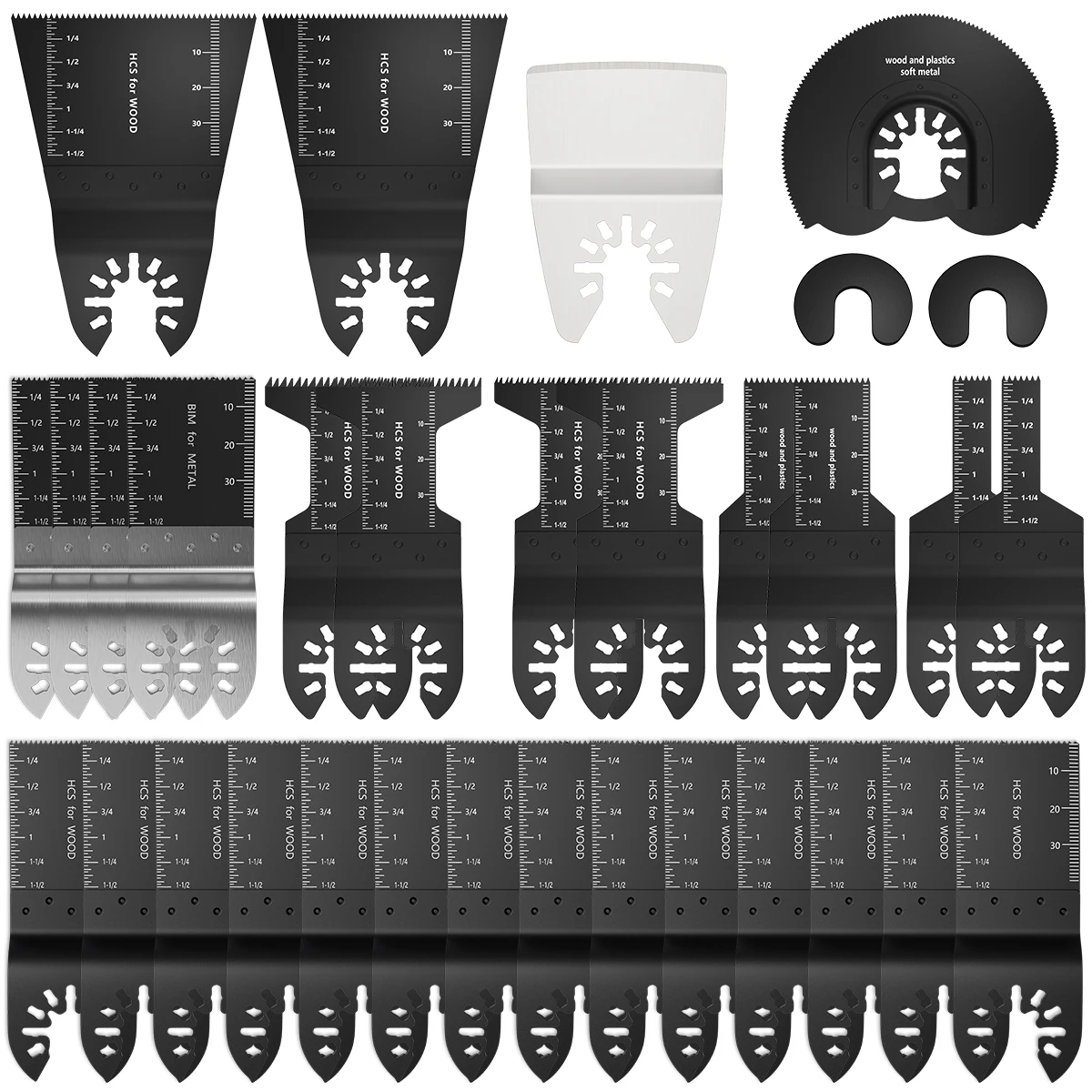 

31PCS Oscillating Saw Blade Multi-Function Saw Blade Precision Saw Blade For Renovator Saw Blades Power Wood Cutting Tool Bit