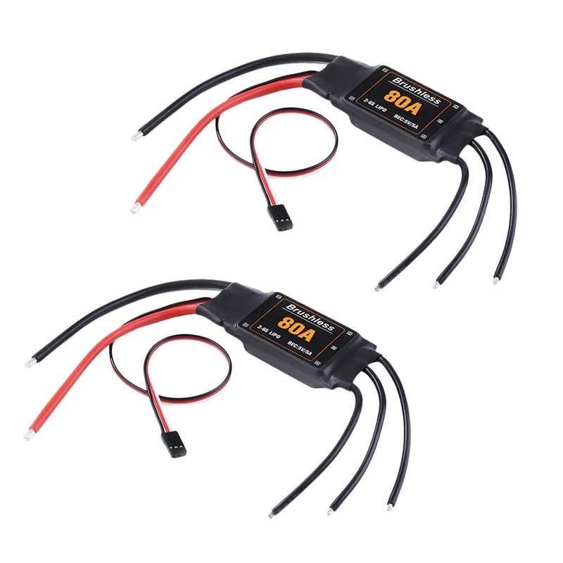 

NEW-2X 80A ESC BEC 2-6S Lipo контроллер скорости с UBEC для радиоуправляемых самолетов вертолетов