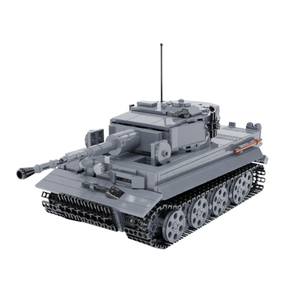 Moc Panzerkampfwagen VI Tiger 1 Строительные блоки 1634 шт. Танк DIY Модель Военные наборы кирпичей