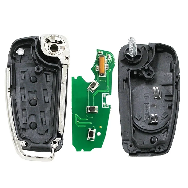 KEYECU 433 МГц ID48 Чип 8X0 837 220 D 8X 0837220 сменный откидной дистанционный брелок с 3 кнопками