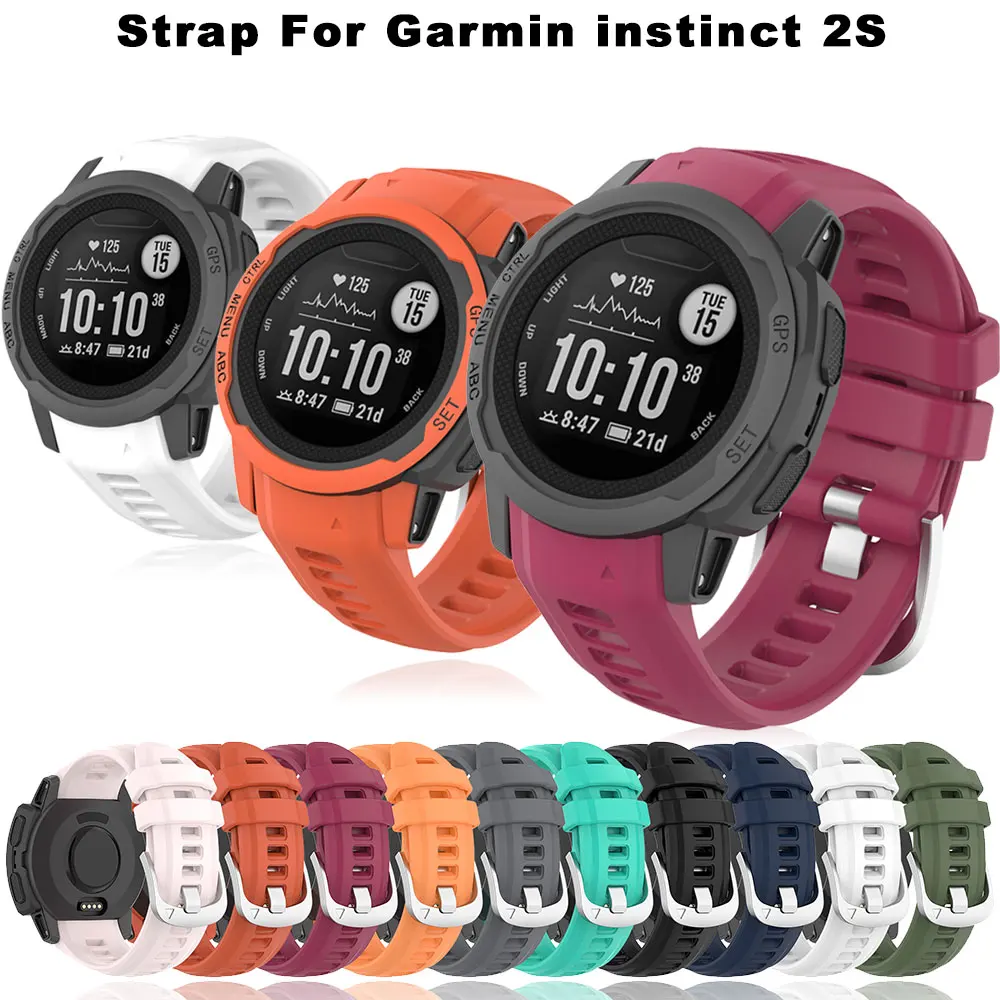 

Strap For Garmin instinct 2S Silicone Watch Watchband SmartWatch Bracelet Replace Original Wristband Accessorie With Tools