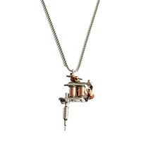 long necklace tattoo machine pendant sturdy stylish tattoo machine pendant chain unisex necklace for home