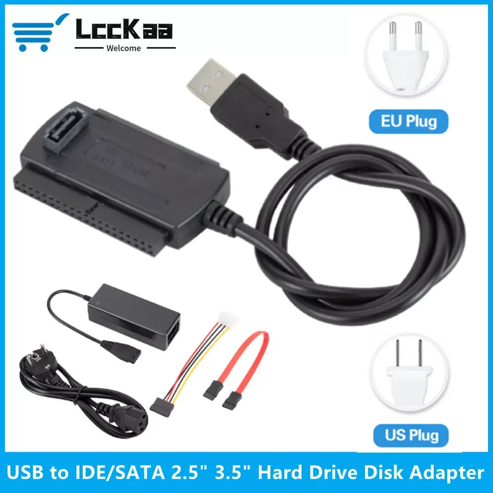

Кабель-адаптер для жесткого диска 2,0 дюйма, USB 2,5 на IDE/SATA 3,5