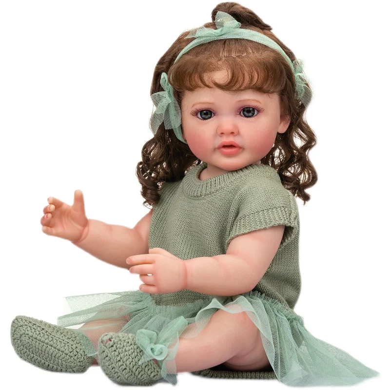 

Подлинный 55 см полный клей может попасть в воду для имитации куклы новорожденной девочки подарок 3D Кожа жила видимая