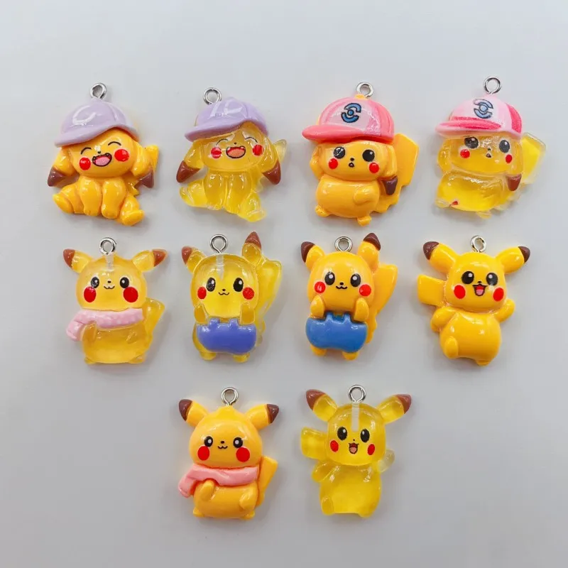10pcs Resin Charm Cartoon Anime Earring Pendant DIY Keychain Necklace Pendant Charms for Jewelry Making Cute Charms
