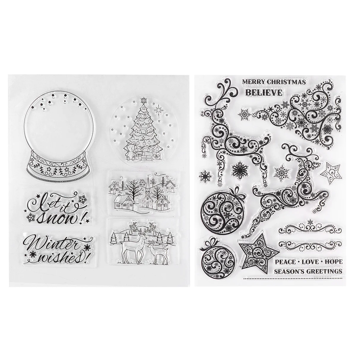 

Stamps Silicone Christmas Making Xmastransparent Holidayscrapbook Clear Tree Decorations Crafts Greeting Diy Craft