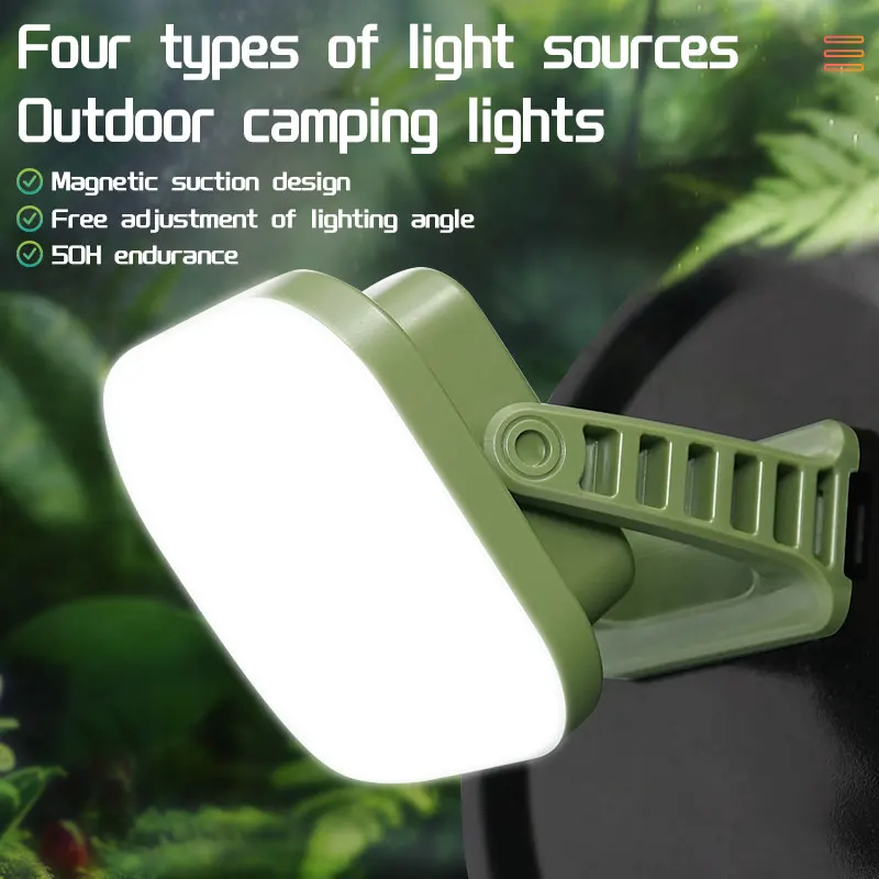 

12000maH New Upgraded Rechargeable LED Camping Strong Light with Magnet Zoom Portable Torch Tent Light Work Maintenance Lighting