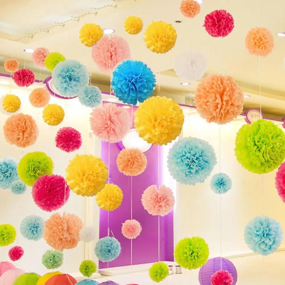 

Hanging Party Decorations Unique Paper Flower Ball Ornaments Reusable Paper Flower Balls Stunning Decorations for Weddings