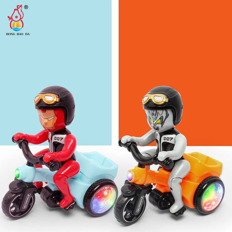Enlarge Stunt Tricycle Electric Toys Car Funny Toy With Light Music Glowing New Toys for Children Kids 2023 Birthday Gift Wacky Dolls