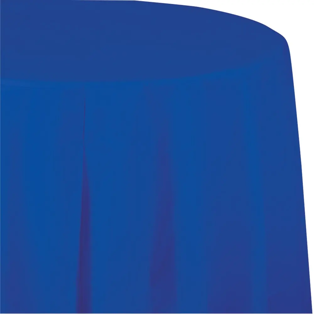 

Cobalt Blue Round Plastic Tablecloths, 3 Count