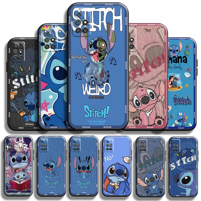 

Disney Cartoon Bady Stitch For Xiaomi Redmi 10 Phone Case Funda Back Cases TPU Full Protection Liquid Silicon Carcasa