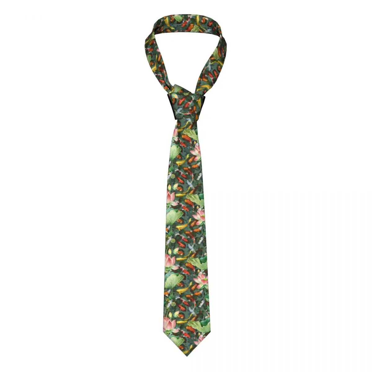 

Tie For Men Formal Skinny Neckties Classic Men's Japan Koi Carp Fish In Lotus Pond Wedding Tie Gentleman Narrow