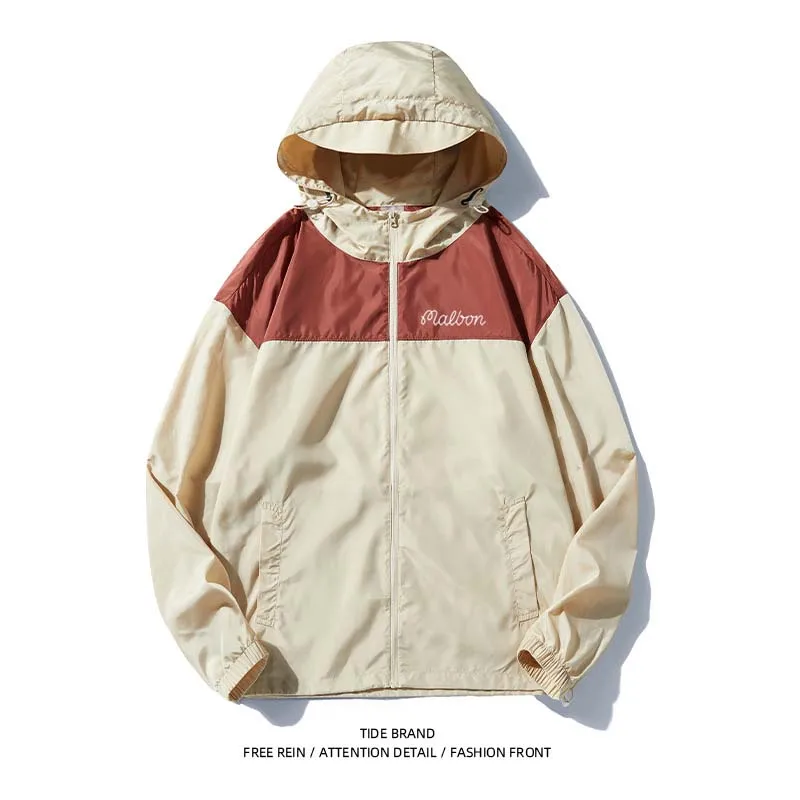 Couples Women Summer Spring Malbon Golf Sunscreen Breathable Quick Dry Skin Men's Jacket UV Men Hooded Thin Windbreaker Hiking