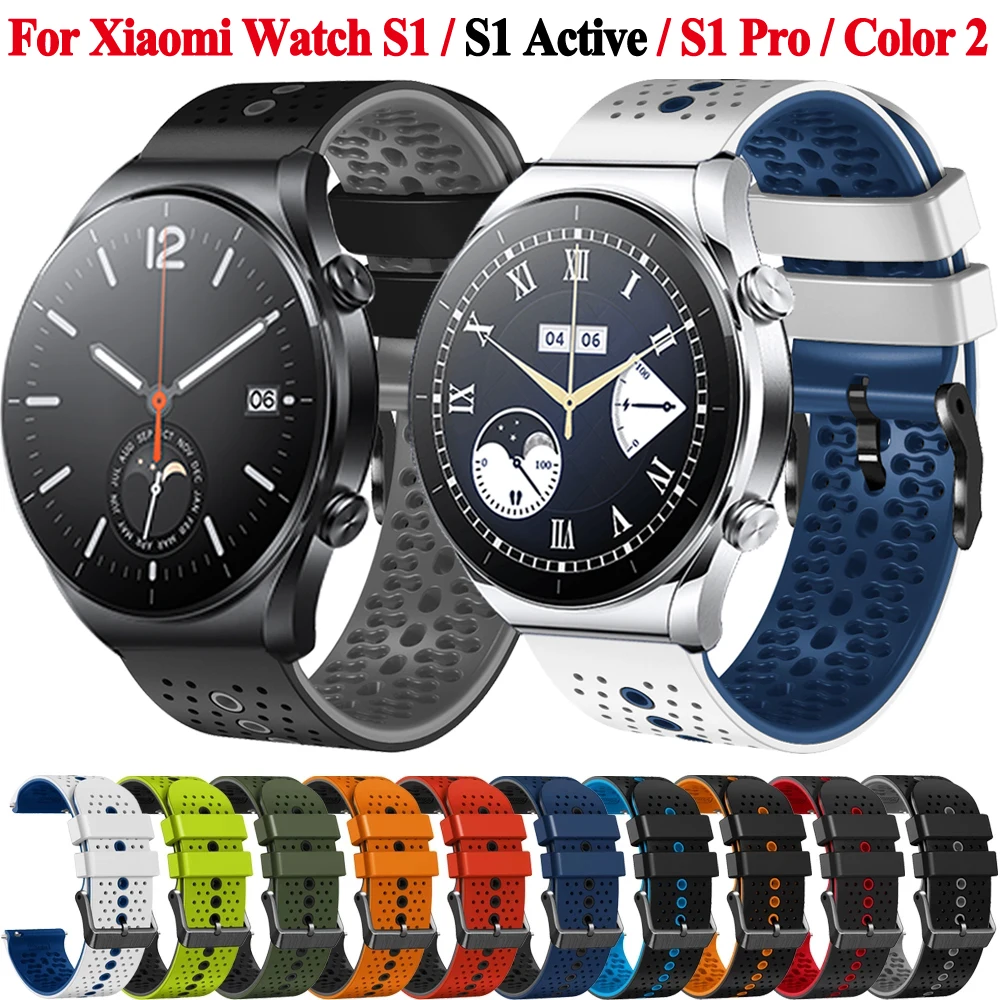 

Ремешок для часов Xiaomi S1 Active, силиконовый браслет для Mi Watch S1 Pro Color 2 Smart Band S2 46 мм 42 мм