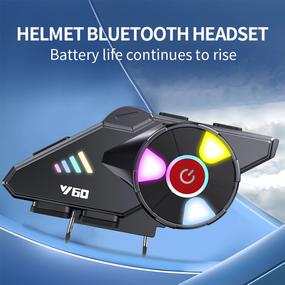 

Bluetooth 2000 беспроводная гарнитура для мотоциклетного шлема, голосовой помощник, громкая связь, мАч, мотоциклетные наушники с 6 цветами